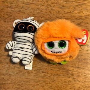 Ty Mummy bag clip and Ty Griffin ball